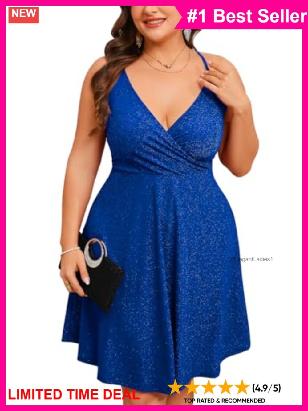Glitter Mini Dress A-Line Sleeveless Spaghetti Strap Party Club